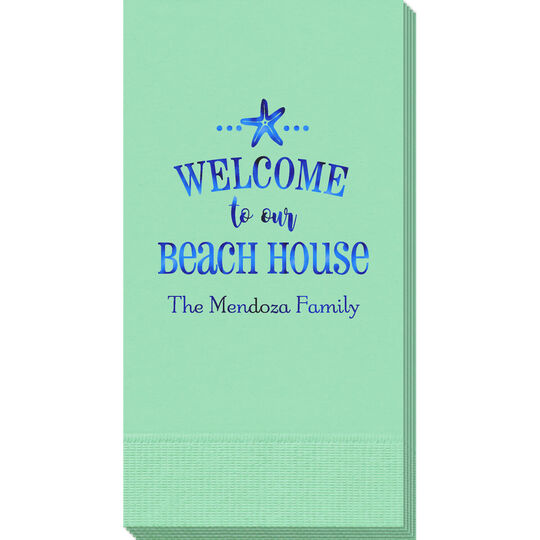Welcome to Our Beach House Guest Towels